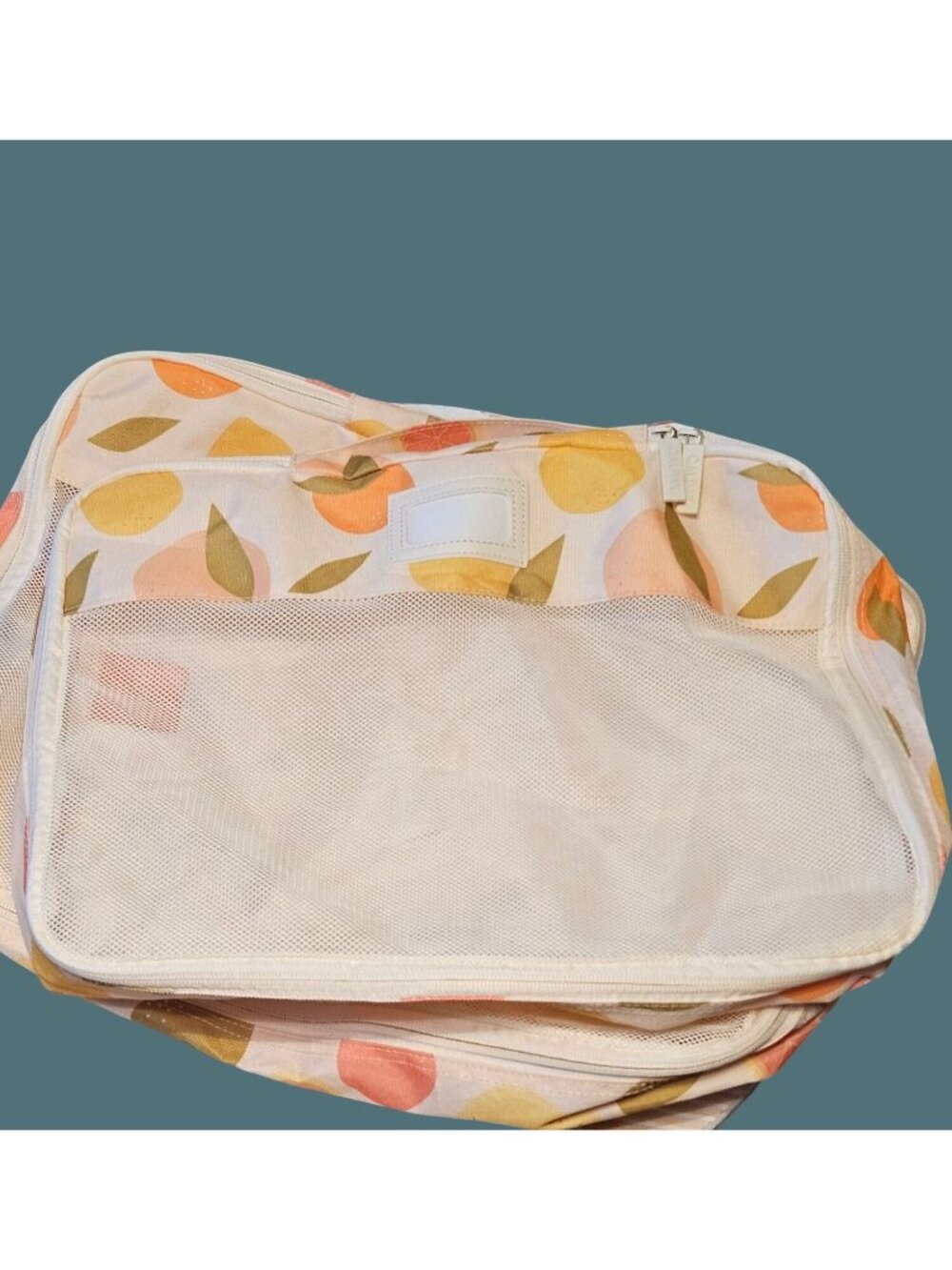 Calpak 2 Zip Around Packing Cube Organizers -Citrus Fruit Pattern